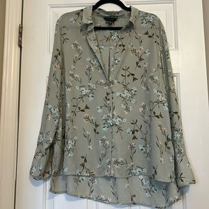 Light green floral blouse - size 12